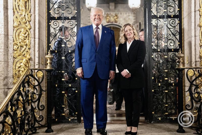 Donald Trumphoz látogatott Giorgia Meloni olasz miniszterelnök