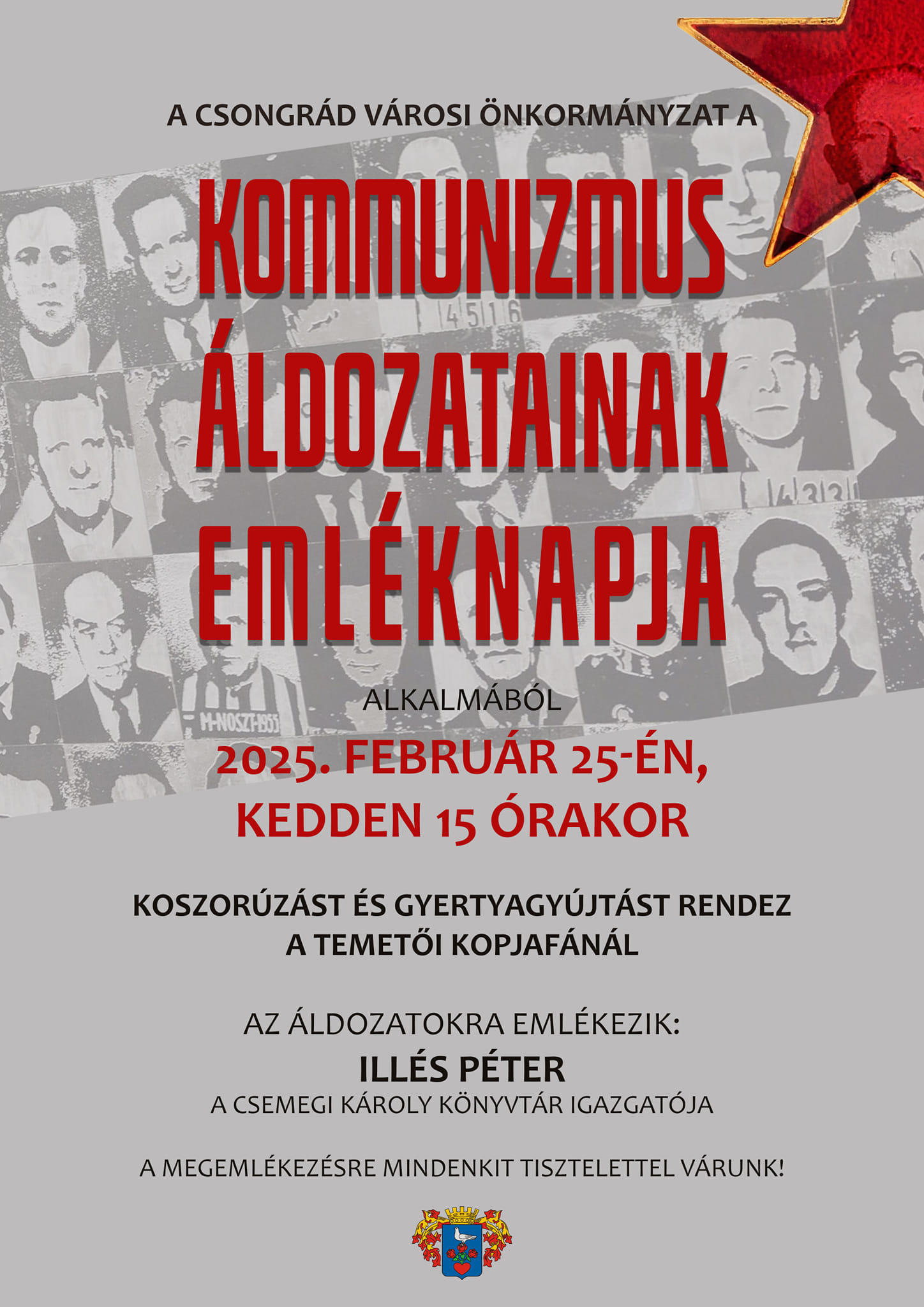 Csongrádon is megemlékeznek a kommunizmus áldozatairól