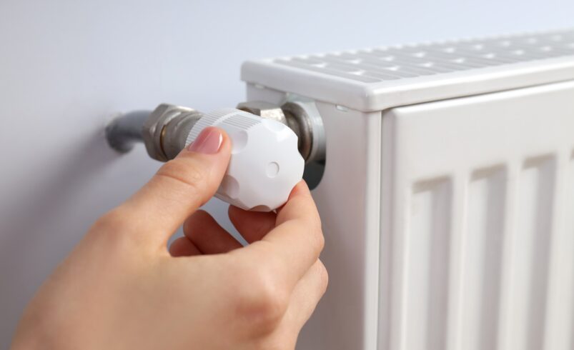 Concept of heating season, rise in heating prices