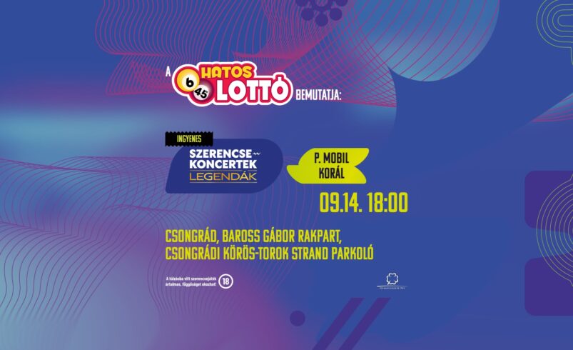 Ingyenes „Szerencse Koncertek – Legendák” koncertsorozat Csongrádon
